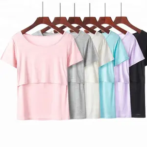 wholesale new style short sleeve nursing maternity breastfeeding clothes for Pregnant Women