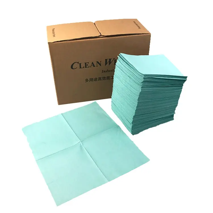 30x35cm Car Maintenance Cleaning Wipe, Lint Free Green Industrial Disposable Car Wash Care Wipes