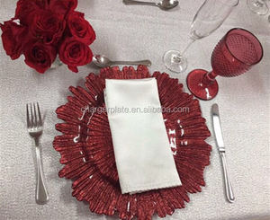 Plaque de chargeur à fleurs <span class=keywords><strong>en</strong></span> <span class=keywords><strong>verre</strong></span> coloré, décoration de mariage, vintage, vente <span class=keywords><strong>en</strong></span> gros <span class=keywords><strong>pas</strong></span> <span class=keywords><strong>cher</strong></span> - Product Image 5