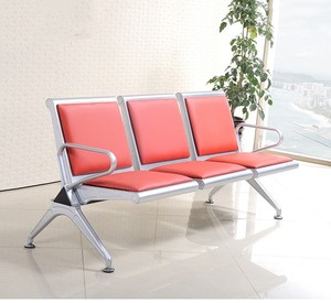 Sillas de PU de color mixto, silla de espera para aeropuerto de metal público - Product Image 6