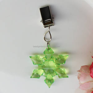 클리어 아크릴 중공 싶어지네요 크리스탈 파란색 트리 드롭 장식 웨딩 테이블 구슬 프리즘 - Product Image 3