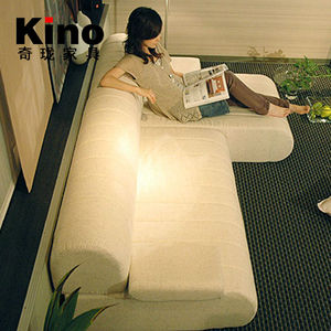 Moderno tejido de <span class=keywords><strong>lino</strong></span> sofá barato sofá en forma de L de lavable sofá muebles de sala - Product Image 6