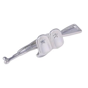 Grilles dentaires en laiton AK-47 de gros, plaquées or 18 carats, double rangée, style hip-hop, plaquées or 14 carats, forme de pistolet AK47 - Product Image 6