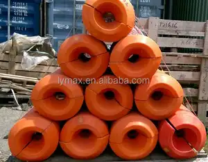 Orange Color PU Foam Filled Pipe Floats , Plastic Floating Foam Pipe Buoy Floats Price