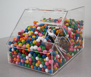 1 Gallon Acrylic Candy Bin with Door & Scoop Holder