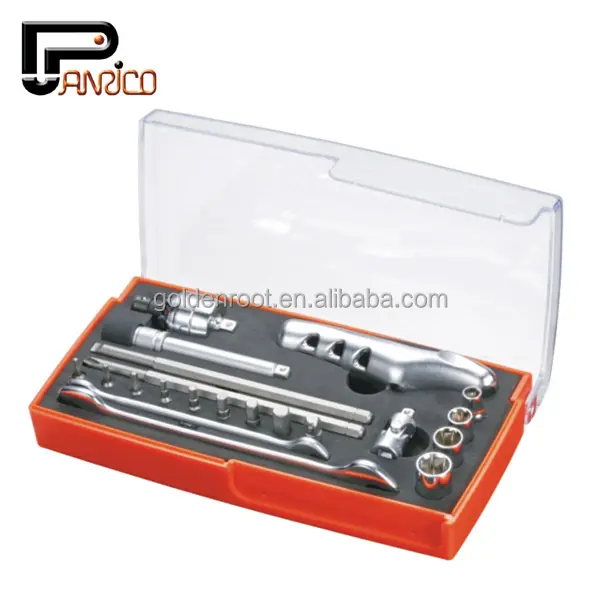 Set Soket Obeng Ratchet 2 Cara, 22Pc Mata Obeng Kunci Pas