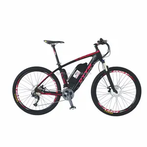 Fibra de carbono cuadro de la bicicleta eléctrica en bicicleta de montaña con freno de disco
