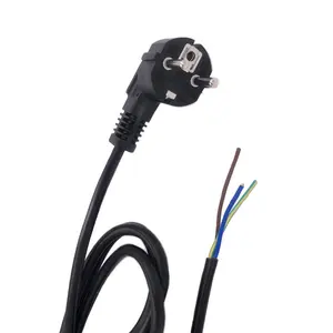 VDE Schuko CEE7/7 cable de alimentación extremo desnudo longitud personalizada y especificaciones