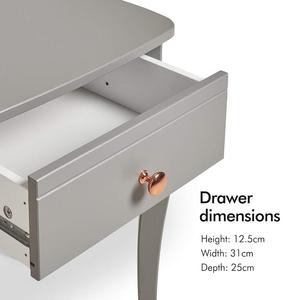 Retro Style Wood Gray Drawer <strong>Bedside</strong> <strong>Table</strong> Rose <strong>Gold</strong> Handle Drawer Bed Wood Cabinet Night Stand Beside <strong>Table</strong> <strong>Bedside</strong> - Product Image 3