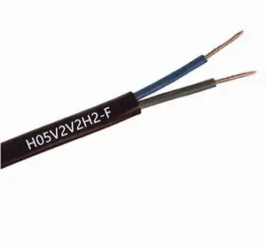 จ่ายภายหลัง H05V2V2-F 2x1.0mm2 300/500V พีวีซีสายไฟที่มีความยืดหยุ่น