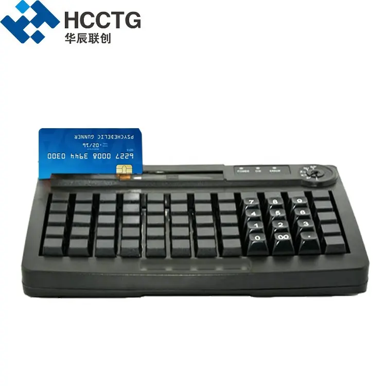Custom Membrane Programmable POS Keyboard with Magnetic Card Reader/writer KB60M