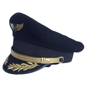定制高档飞行员帽航空机长帽制服帽CG860