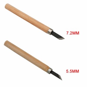 12 piezas por lote, juego de herramientas para tallar madera, cuchillo, Mini cincel, Cuchillas de acero con mango de madera de pino para niños - Product Image 4