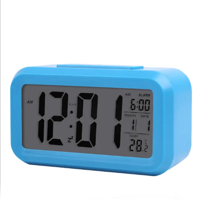 Настольный Большой ЖК-дисплей цифровой Комнатный Термометр Будильник Календарь Часы с температурой