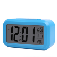 Thermomètre numérique salle avec grand écran LCD, écran de bureau, thermomètre, alarme, calendrier, horloge avec température
