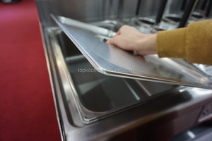De acero inoxidable AISI 304 bien diseñado Gas calentador de comida de Bain Marie - Product Image 4
