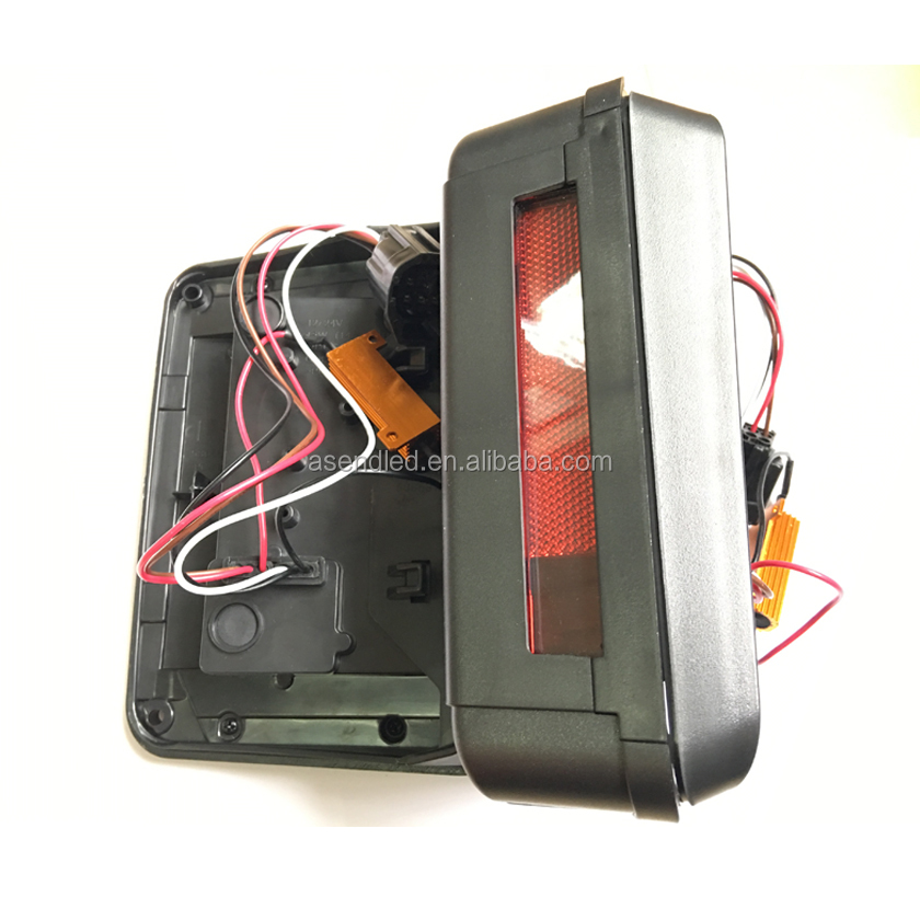 El último diseño de la fábrica ABS Luces Traseras LED Integrado Luz Trasera de Señal de Vuelta para Jeep Wrangler JK 2007-2015