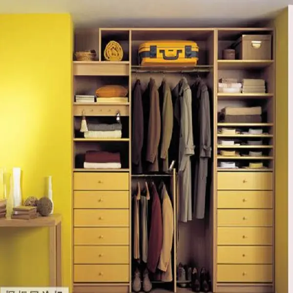 New style good prices wooden clothes designs wardrobe in bedroom wall closet