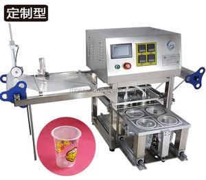Tapa automática vaso de plástico sellado de la máquina de bebidas/papel taza de jugo de fruta yogurt cu - Product Image 1