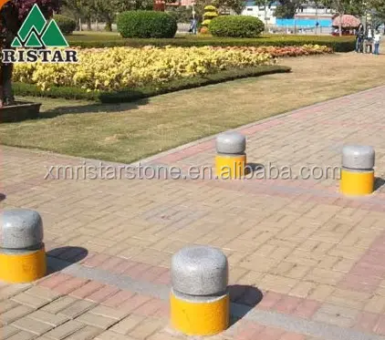 Round top granite stone parking bollard stone pillars DIS-P07