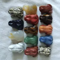 Material de cristal Natural mano tallada animal cristal piedra preciosa rana