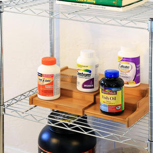 <span class=keywords><strong>Portaspezie</strong></span> Espandibile in Bambù, Organizzatore a 3 Ripiani per Armadietto, Scaffale in Legno di Bambù per Spezie - Product Image 3