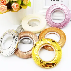Anneaux de rideau en plastique multicolore ABS, anneau de rideau rond pour tringles à rideaux