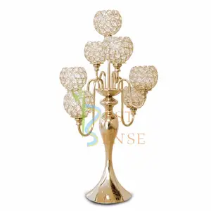 69cm Tall Crystal Wedding Centerpieces 7 Arms Candle stand for wedding table