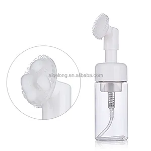 Ibelong garrafa plástica para remoção de maquiagem, garrafa com escova facial para limpeza de maquiagem, 100 ml, 150m200ml