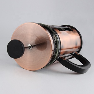 Borosilecate Caraffa di Vetro Del Tuffatore Bronzo Stampa Francese Con <span class=keywords><strong>Due</strong></span> Filtri E Tazza di Caffè - Product Image 4