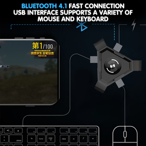 PCプラグアンドプレイ用のBt GamepadゲームコントローラマウスキーボードコンバータADFアダプタモバイルから<span class=keywords><strong>IOS</strong></span> Androidフォンへ - Product Image 4