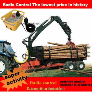 Mini iniciar crane con remolque de madera grúa hidráulica bosque de la grúa LQ080A2 radio control venta - Product Image 3