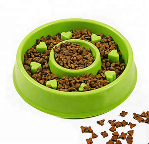 Mangeoire lente bol de nourriture pour chien sac OPP bol de nourriture pour animaux de compagnie pas de déversement support de nourriture pour chien plastique non toxique Anti-étouffement acier inoxydable arrondi - Product Image 2