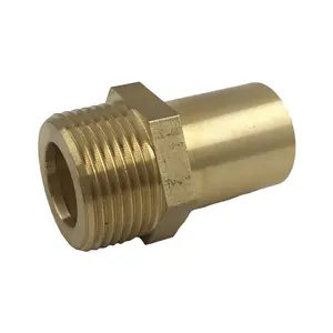 ISO 9000 15mm bsp male straight reduce hexagonal copper coupling