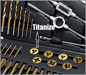 39 Cái Titanium <span class=keywords><strong>Tap</strong></span> Die Khoan Bộ Dụng Cụ Cầm Tay Twist Khoan Bit - Product Image 3