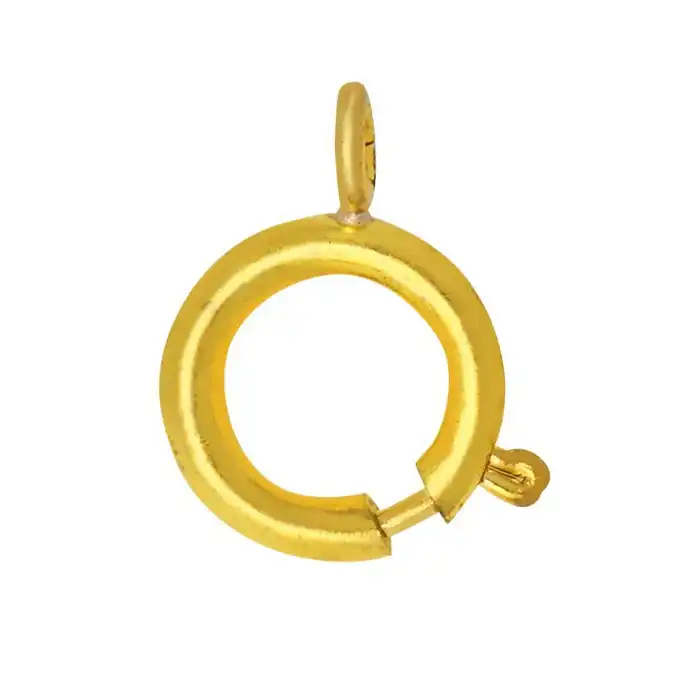 18K Yellow Gold 5mm Spring Ring Clasp AU750 for Jewelry - 1pc – RainbowShop  for Craft
