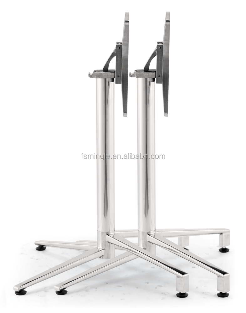 Design moderne table d'appoint ronde en métal table basse pliante