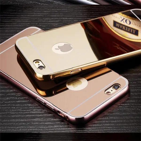 For iphone 6 to 14 metal luxury ultra thin aluminum skin cover case, mirror case for iphone 6 7/8 plus x xr 11 12 13 14 pro max