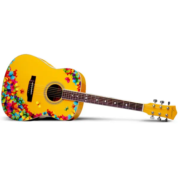 Tongling Yellow Best Brand of Cheap Custom Prices Acoustic Guitar