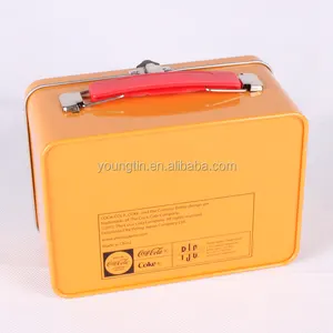 Promocional haddware herramienta de uso del paquete vacío tinplaet de metal caja de hojalata con mango