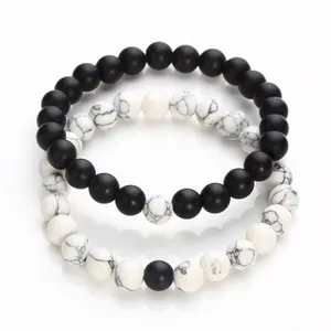 Latest Jewelry Bracelet,Yin Yang Stone Couple Distance Bracelet Sets for Lovers