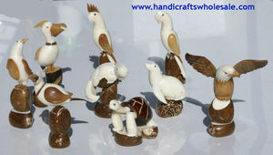 Figurines Tagua à fort noyer naturelles, sculpture à la main, sculpture d'animaux, ornements uniques, vente en gros - Product Image 2