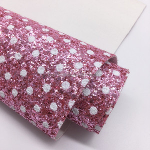 Polka Dot brillo grueso imitación <span class=keywords><strong>de</strong></span> cuero para zapatos <span class=keywords><strong>de</strong></span> arcos bolsas <span class=keywords><strong>de</strong></span> <span class=keywords><strong>tela</strong></span> - Product Image 5