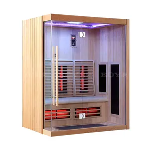 Sauna domestica di lusso 14-L4 prezzo di fabbrica sauna a infrarossi lontani di qualità eccellente vendita calda sauna da giardino
