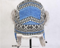 Venta al por mayor, Ushanka rusa, novedad, invierno, piel sintética forrada, Poly Trooper Aviator, gorra de esquí de Bombardero