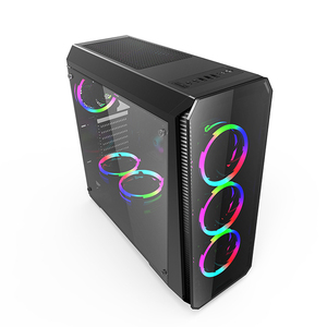 热卖钢化玻璃 ARGB 风扇 PC 机箱 Mid Tower ATX 游戏电脑盒 - Product Image 5