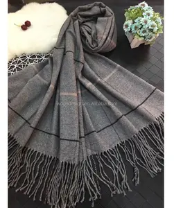 Fashion women twill hot popular 100%viscose solid color calssic plain pashmina shawl available stock