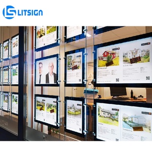 Made in cina A3 rettangolo appeso agente <span class=keywords><strong>immobiliare</strong></span> cartellone pubblicitario vetrino Poser vetrina Led Ultra sottile antipolvere - Product Image 3