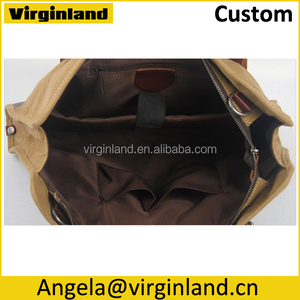 8571 tipo de negocio verde de encargo de cuero / lona lleva el hombre del bolso / bolsas <span class=keywords><strong>para</strong></span> portátiles <span class=keywords><strong>para</strong></span> exterior - Product Image 6