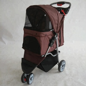 Practical Three-Wheel Pet <strong>Stroller</strong> for Dogs and <strong>Cats</strong> Travel Pram Carriers for Easy Transportation - Product Image 1